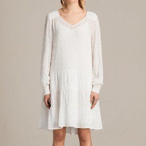 AllSaints Abelie Embroidered White Dress with Tags